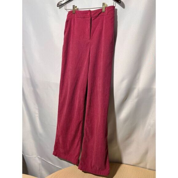 Sincerely Jules Pink Curduroy‎ Casual Straight Legged Pants Medium - Picture 2 of 10